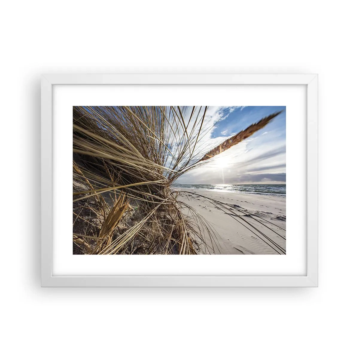 Poster în ramă albă - O întâlnire a elementelor - 40x30 cm