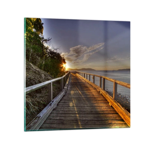 Tablou pe sticlă - Să mergem spre soare - 30x30 cm