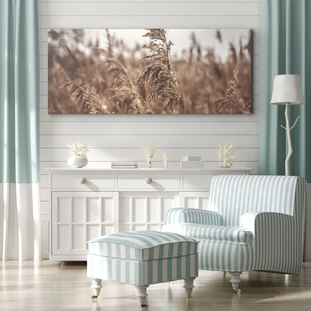 Tablou pe pânză - Toamna pe câmpuri - 100x40 cm