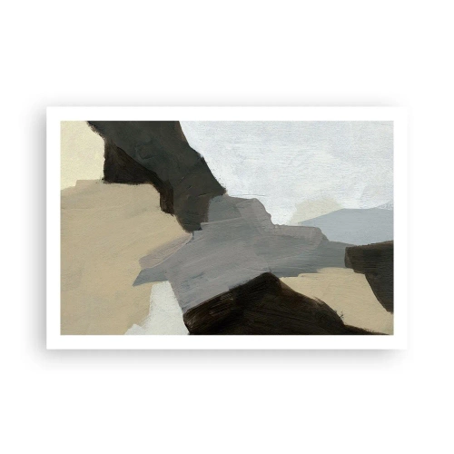 Poster - Abstracție: despărțirile griului - 91x61 cm