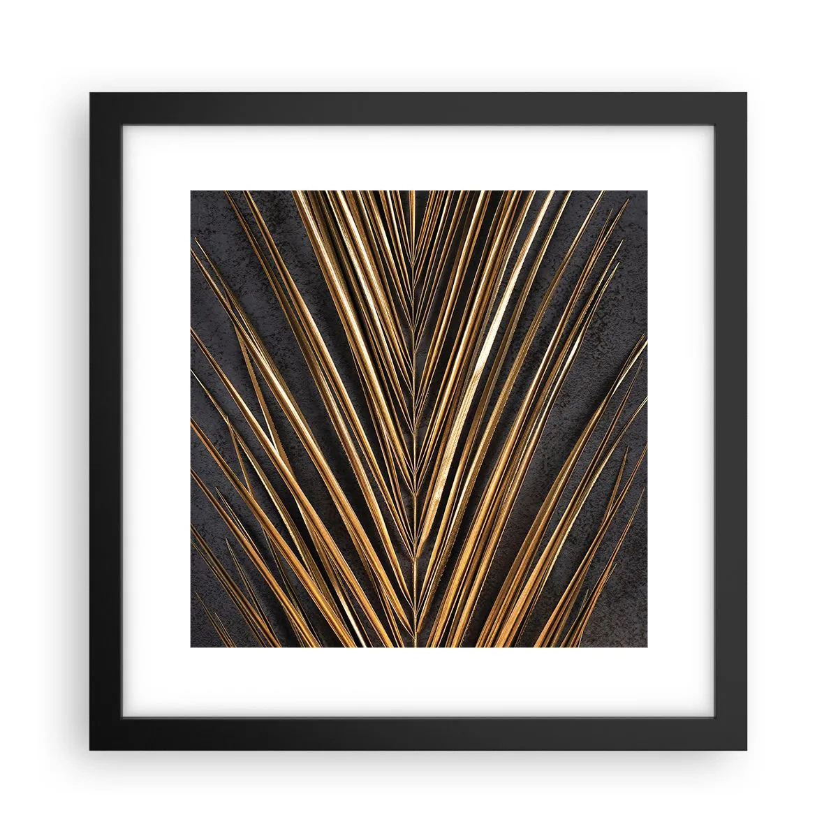 Poster în ramă neagră - Aur tropical - 30x30 cm