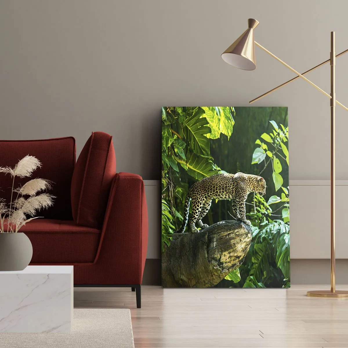 Tablou pe pânză - La vânătoare? - 55x100 cm