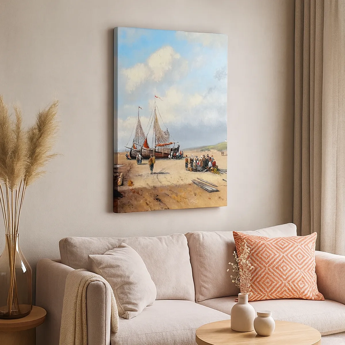 Tablou pe pânză - Pescuit de succes - 50x70 cm