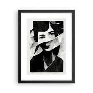 Poster în ramă neagră - Cine ești? - 30x40 cm