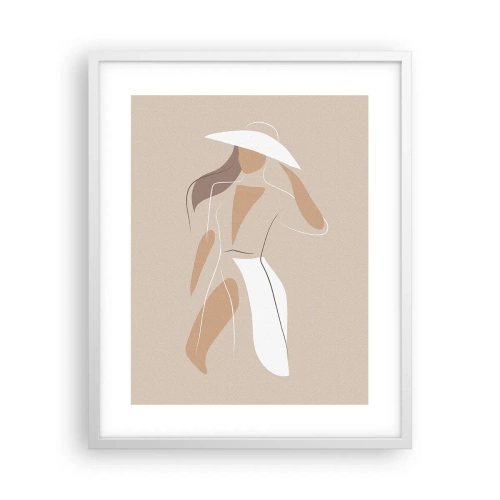 Poster în ramă albă - Moda este distractivă - 40x50 cm