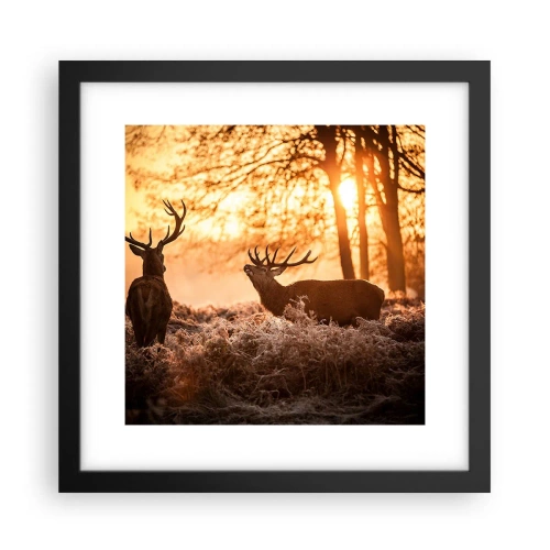 Poster în ramă neagră - Visul unui vânător - 30x30 cm
