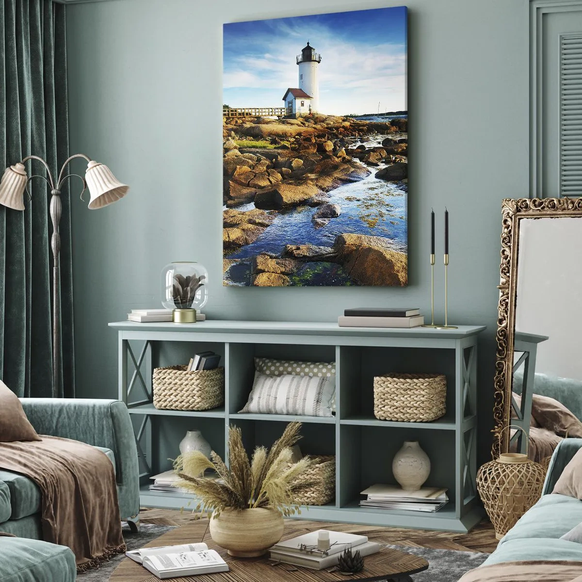 Tablou pe pânză - Întoarce-te acasă fericit, te aștept cu nerăbdare - 65x120 cm