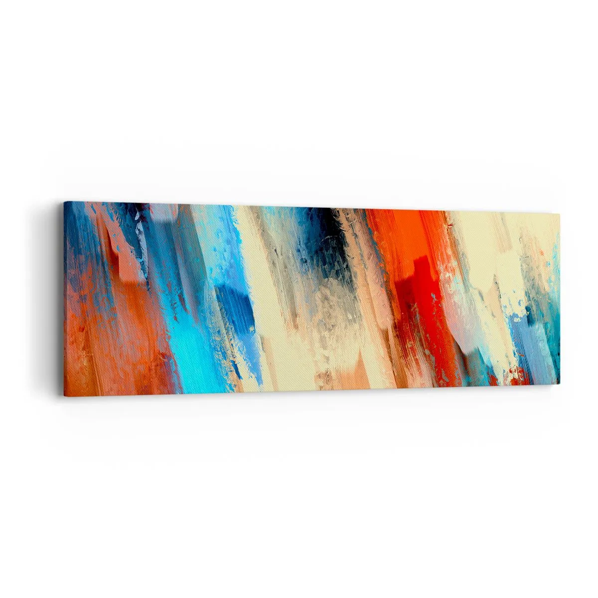 Tablou pe pânză - O cascadă de culori - 90x30 cm