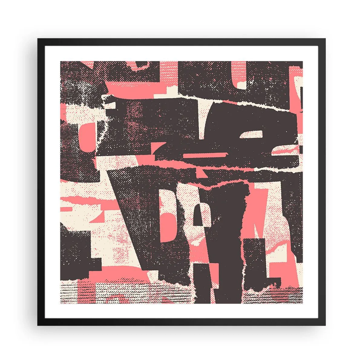 Poster în ramă neagră - Toată această agitație - 60x60 cm