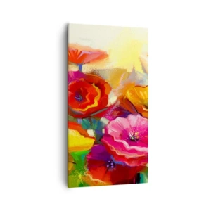 Tablou pe pânză - Nu numai roșu - 55x100 cm