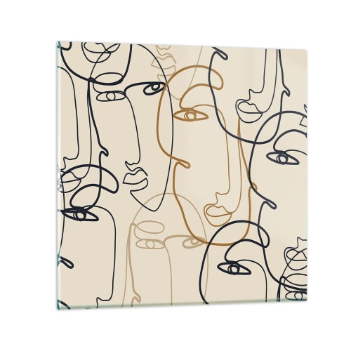 Tablou pe sticlă - Portret multiplicat - 60x60 cm