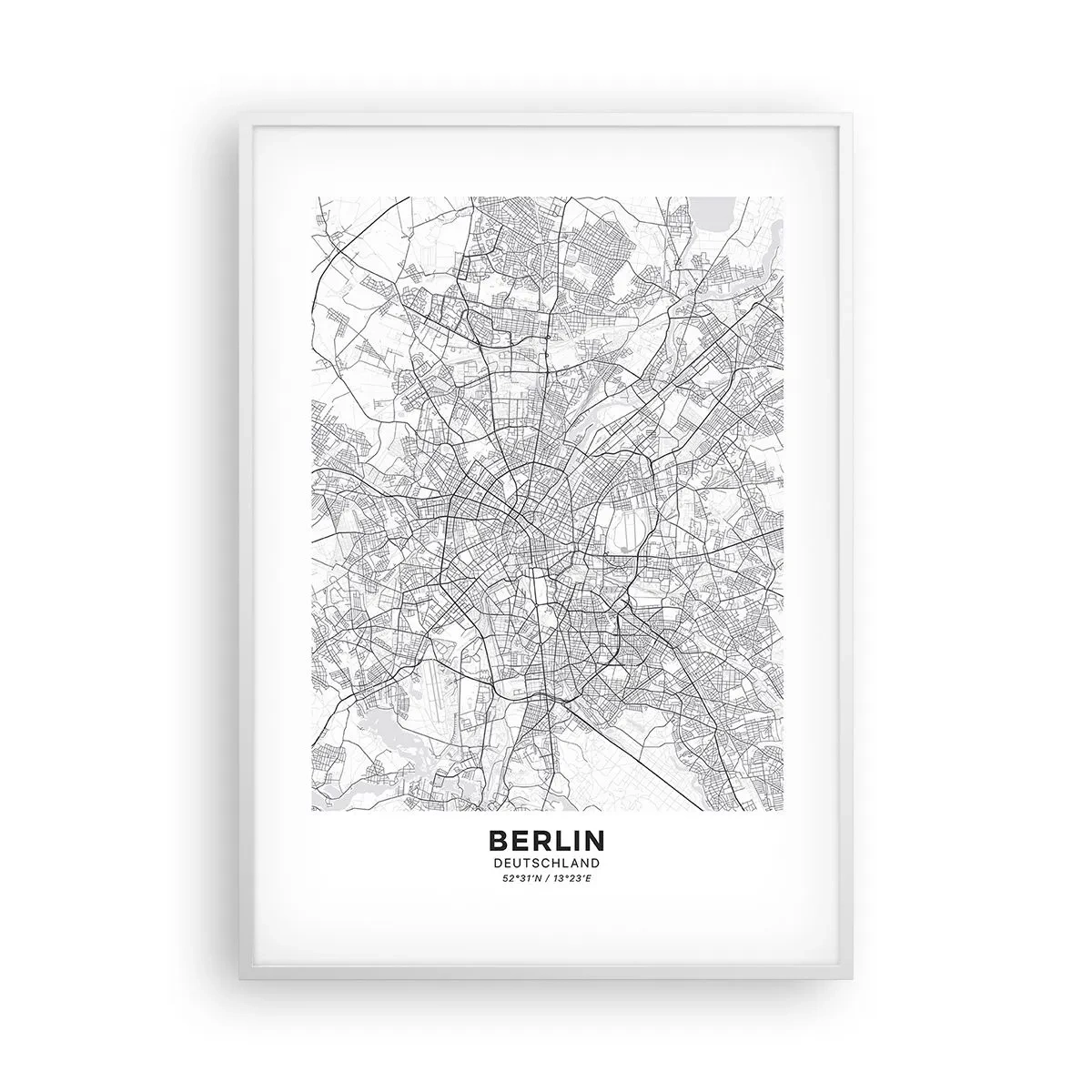 Poster în ramă albă - Floare de Berlin - 70x100 cm