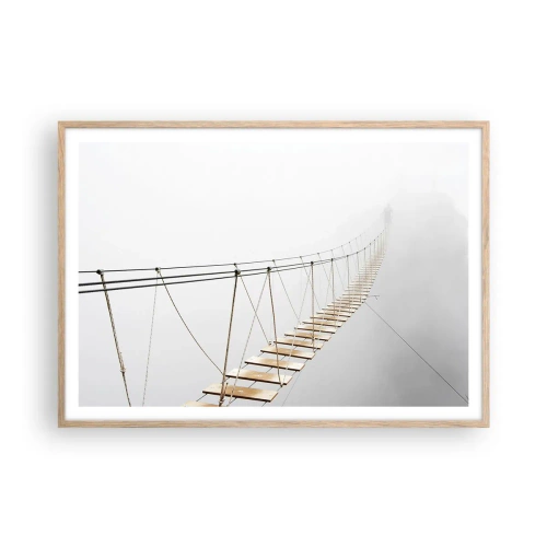 Poster în ramă de stejar deschis - Unde te va duce? - 100x70 cm