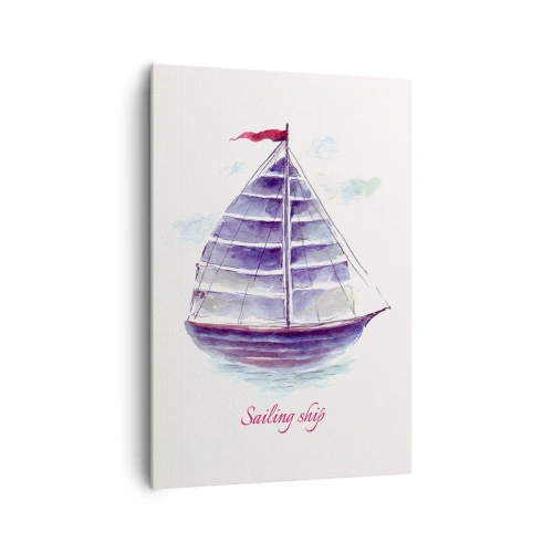 Tablou pe pânză - Pânze pline și apă calmă - 70x100 cm