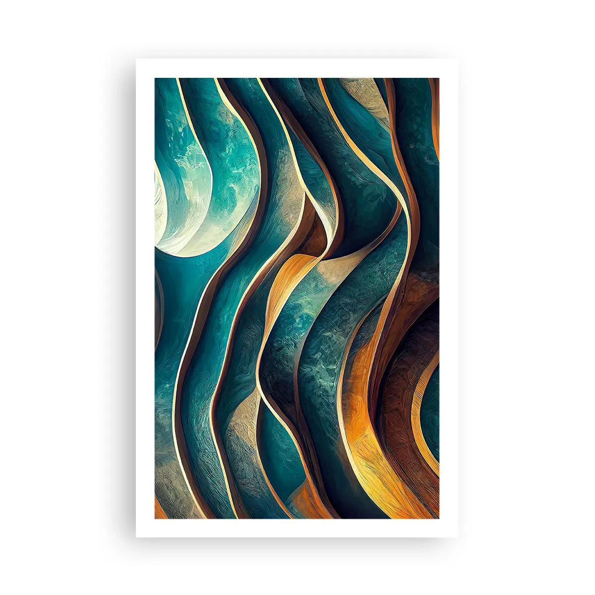 Poster - Meandre de albastru - 61x91 cm