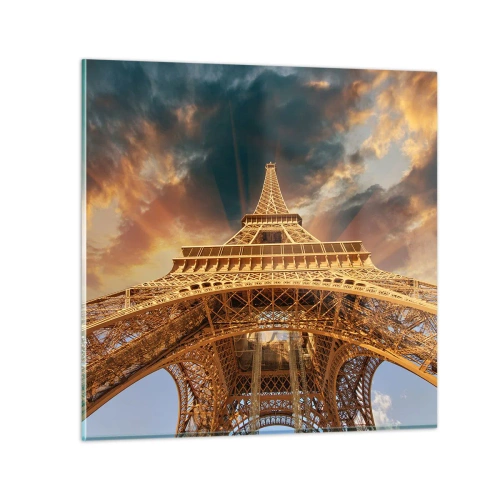 Tablou pe sticlă - Cum a ajuns omenirea la cer - 30x30 cm