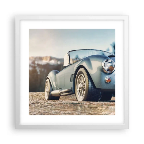 Poster în ramă albă - Pentru că stilul contează - 40x40 cm