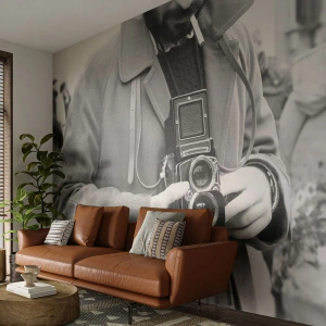 Tapet Autoadeziv Deluxe Sticker - În stilul retro - aparat foto, Epocă, aparat foto - 100x70 cm