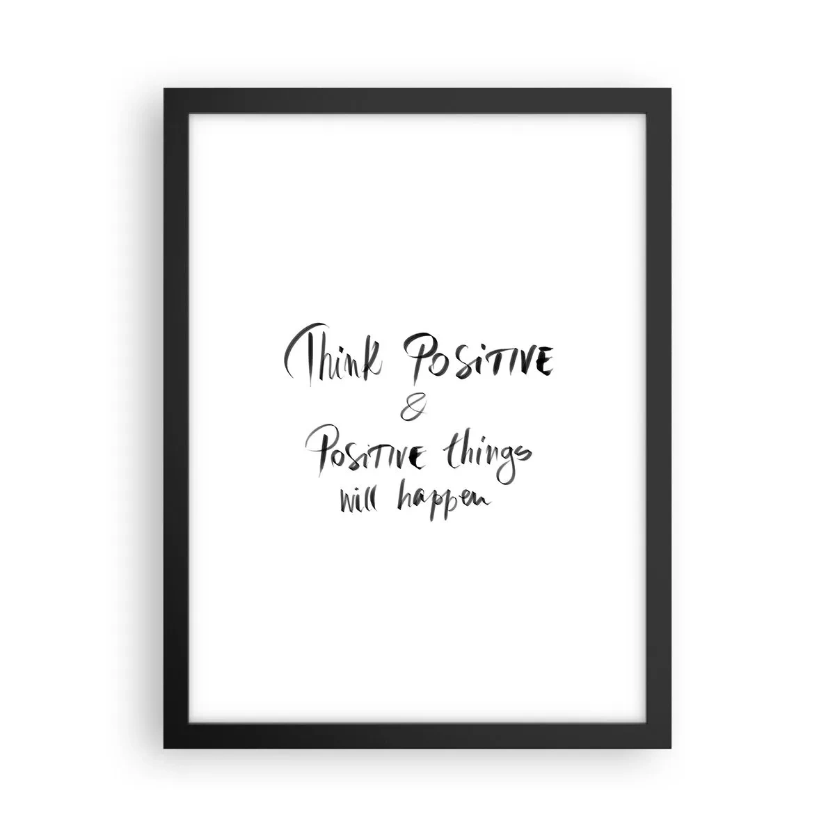 Poster în ramă neagră - Cum să trăim bine? - 30x40 cm