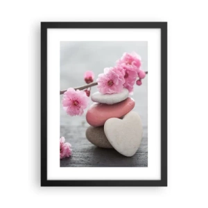 Poster în ramă neagră - Fericirea florilor de cireș - 30x40 cm