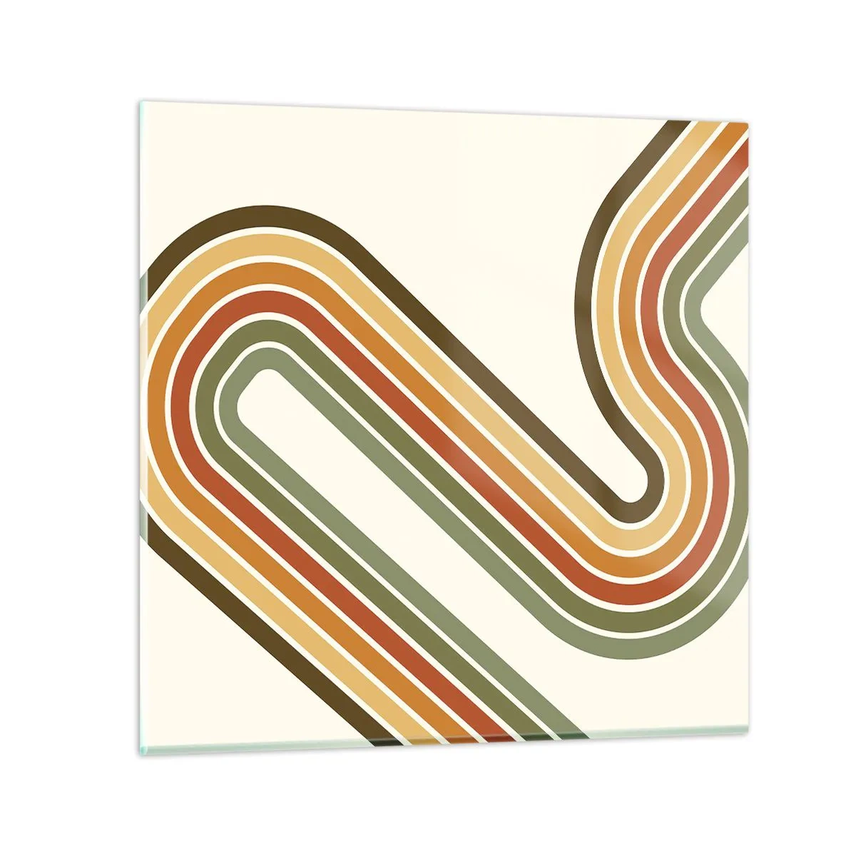 Tablou pe sticlă - Cu zigzag până la destinație - 60x60 cm