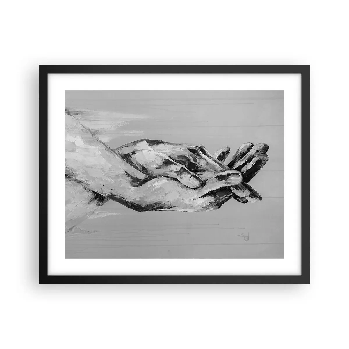 Poster în ramă neagră - Începutul... - 50x40 cm