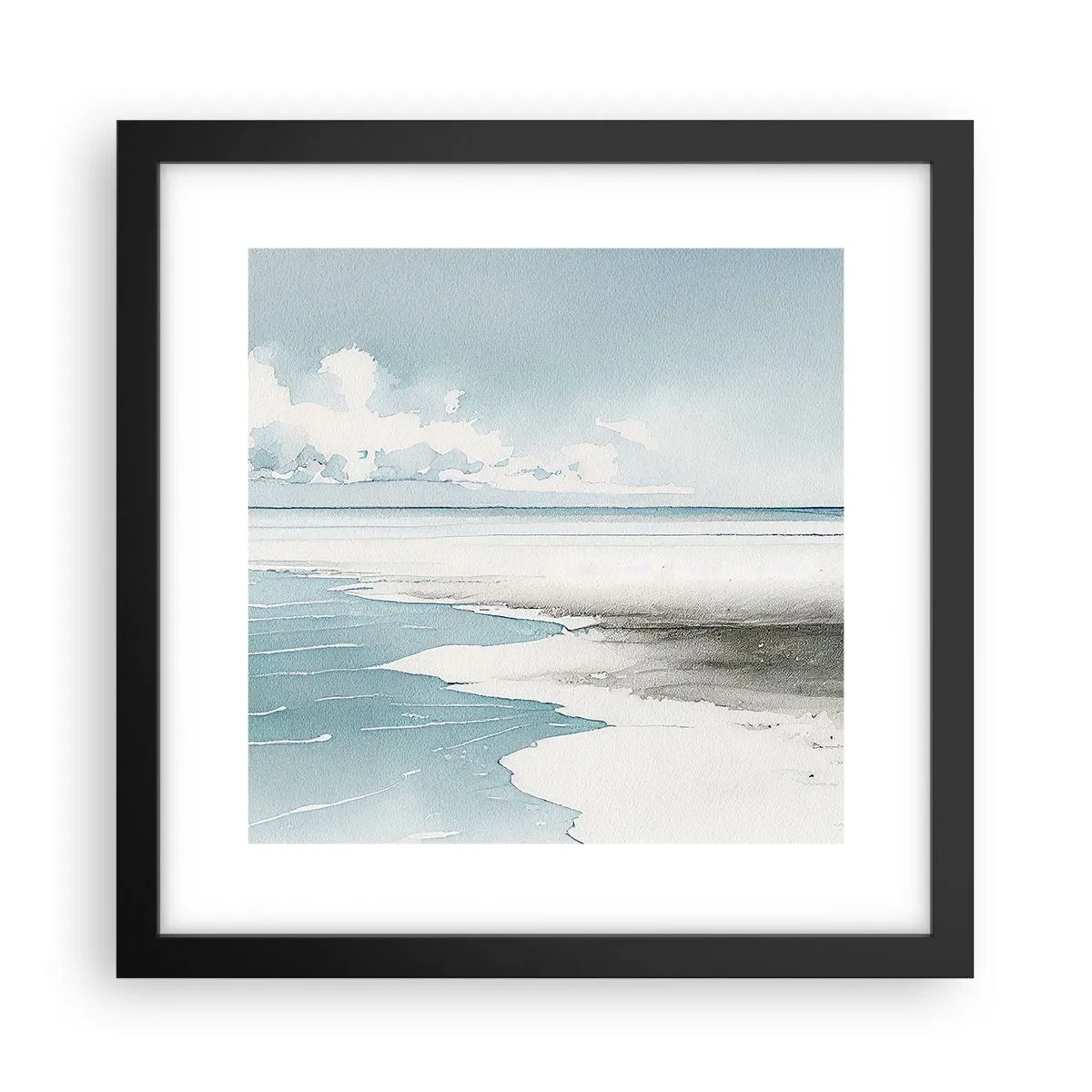 Poster în ramă neagră - Mareea blândă - 30x30 cm