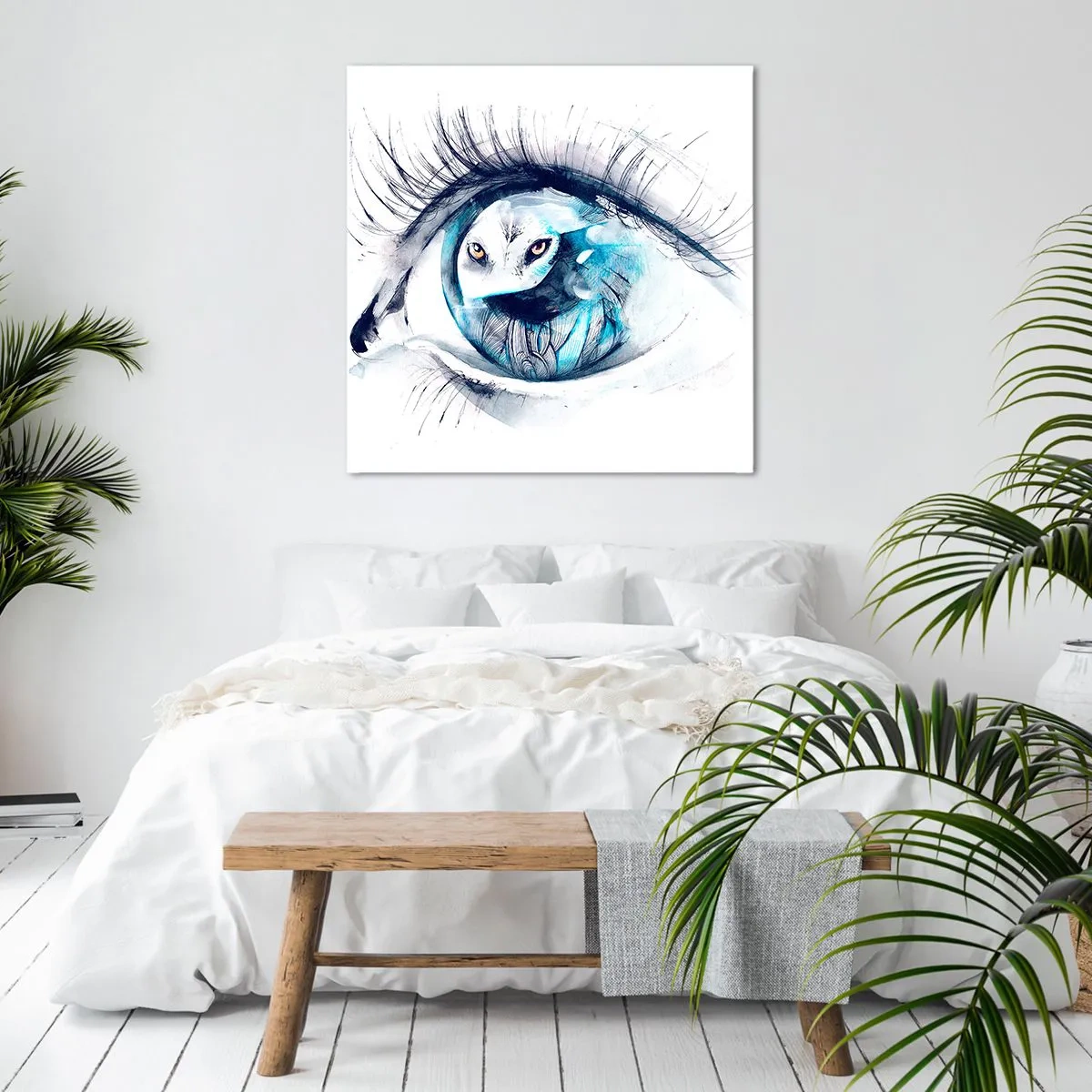 Tablou pe pânză - Ochi în ochi cu sălbăticia - 60x60 cm