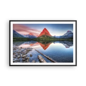 Poster în ramă neagră - Căldură și frig - 91x61 cm