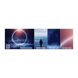 Mostră tapet autocolant Deluxe Sticker - Ei sunt deja aici... - Fantezie, Cosmos, Peisaj - 100x30 cm