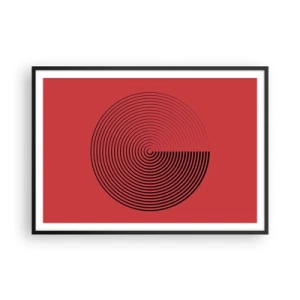 Poster în ramă neagră - Mișcare circulară - 100x70 cm