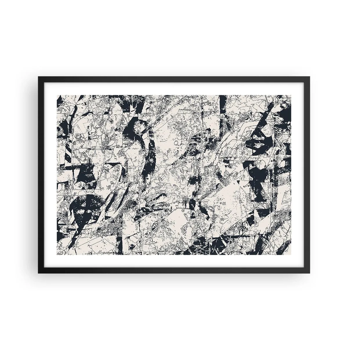 Poster în ramă neagră - Întrepătrunderea contrariilor - 70x50 cm