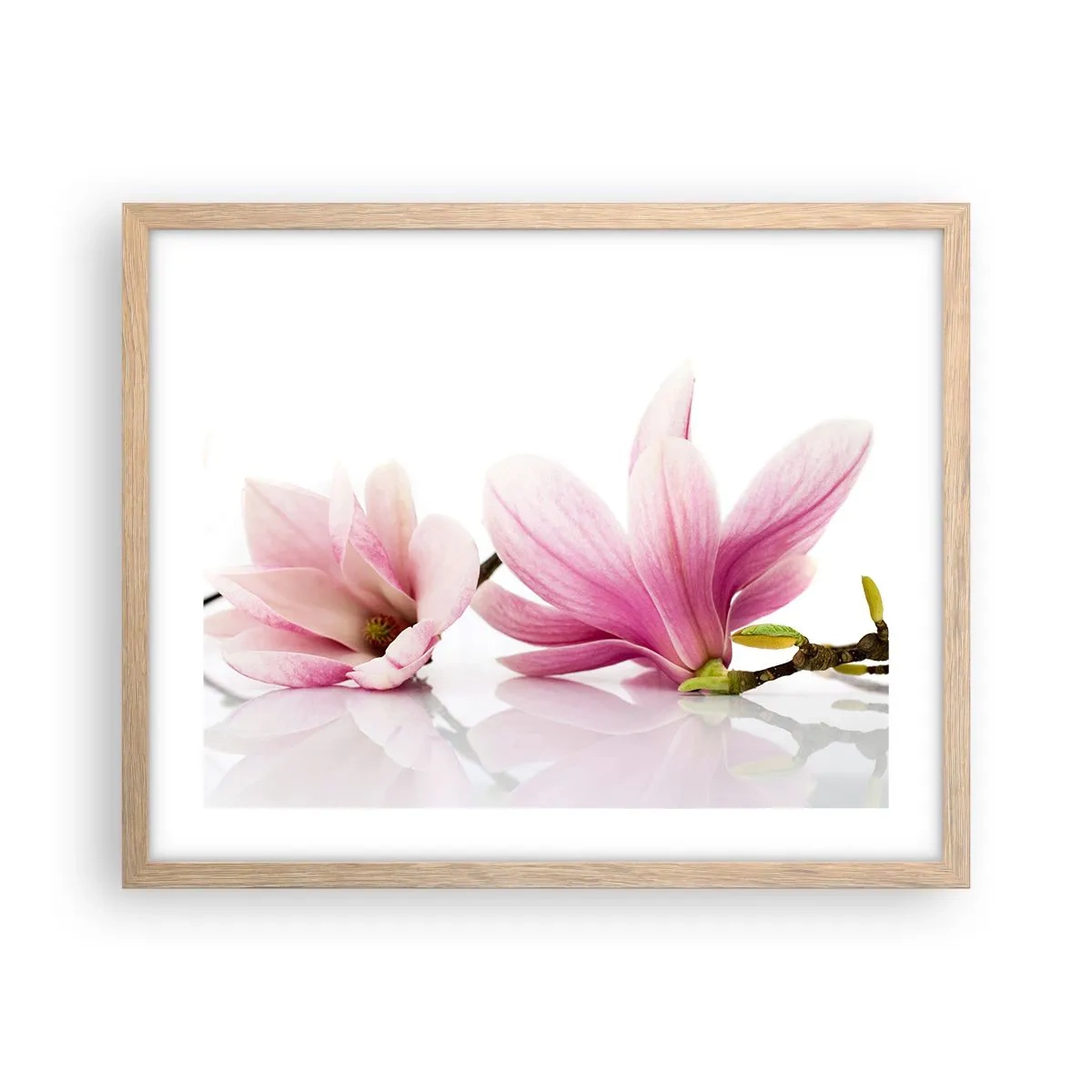 Poster în ramă de stejar deschis - Delicate ca o adiere de primăvară - 50x40 cm