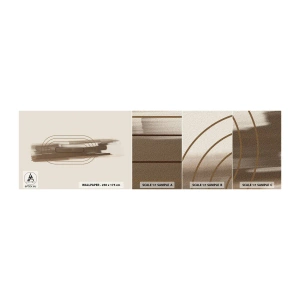 Mostră tapet autocolant Deluxe Sticker - O adiere de gri - Abstracția, Bucată, Artă Modernă - 100x30 cm