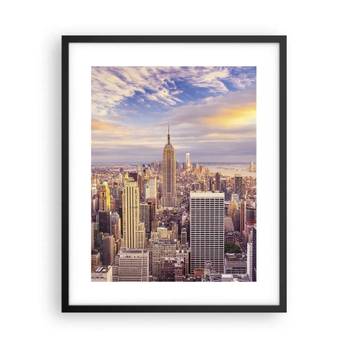 Poster în ramă neagră - Ajungeți la nori înșiși - 40x50 cm