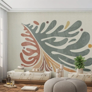 Tapet Premium Canvas - Frunză multicoloră - Boho, Minimalism, Bucată - 150x105 cm