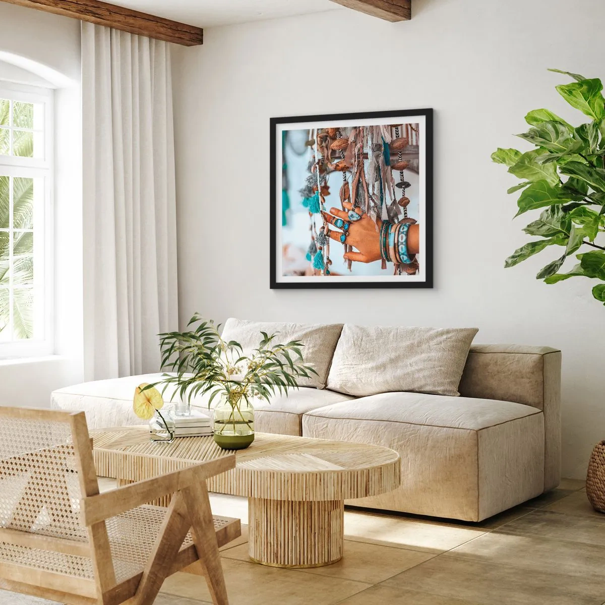 Poster în ramă neagră - Comori locale - 60x60 cm