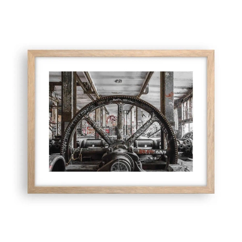 Poster în ramă de stejar deschis - Viața secretă a unei fabrici - 40x30 cm