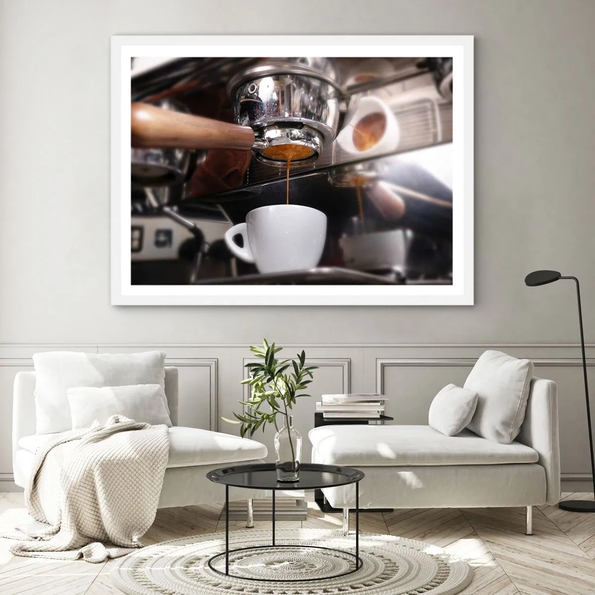 Poster în ramă albă - Cel mai bun moment al zilei - 91x61 cm