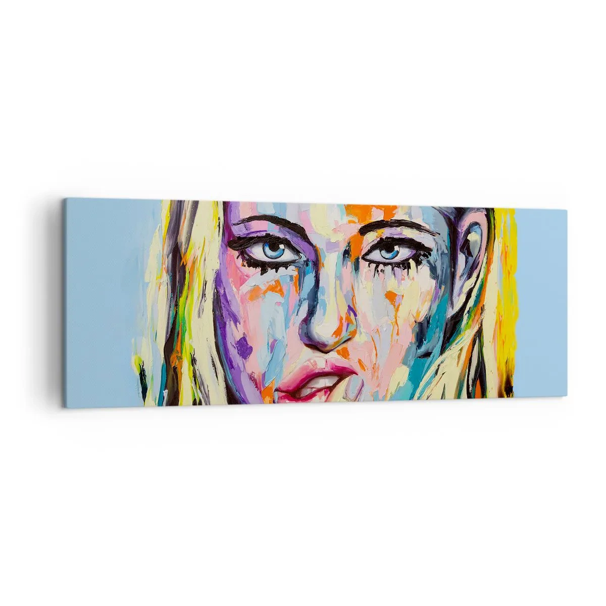 Tablou pe pânză - Privește-o drept în ochi - 140x50 cm