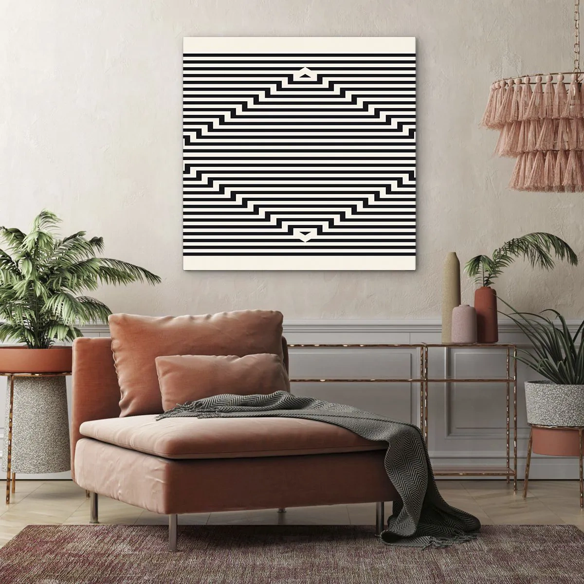 Tablou pe pânză - Iluzie geometrică - 40x40 cm