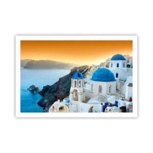 Poster - Santorini - îmbrățișat de stânci - 91x61 cm