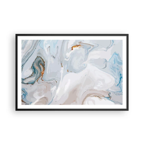 Poster în ramă neagră - Albul ridicat - 91x61 cm