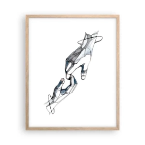 Poster în ramă de stejar deschis - Gest frumos - 40x50 cm