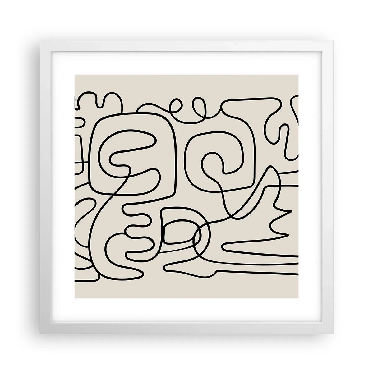 Poster în ramă albă - Pe traseu - 40x40 cm