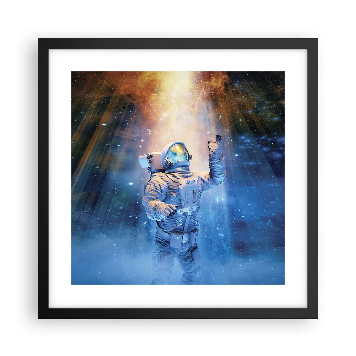 Poster în ramă neagră - În cele din urmă am ajuns - 40x40 cm