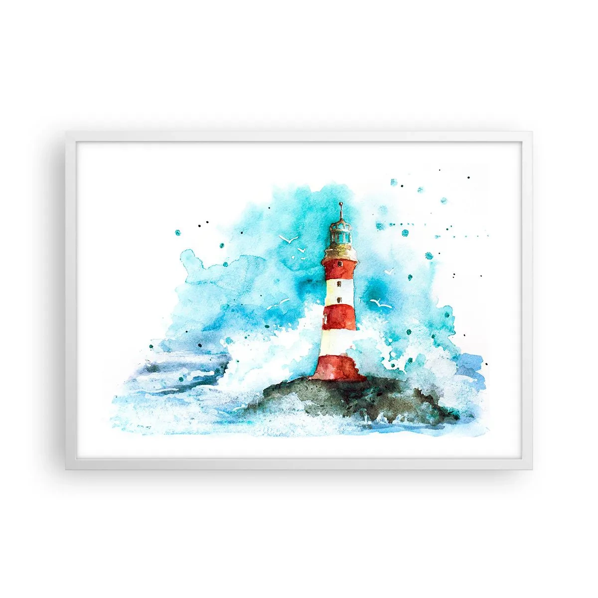 Poster în ramă albă - Unitatea forțelor naturii - 70x50 cm