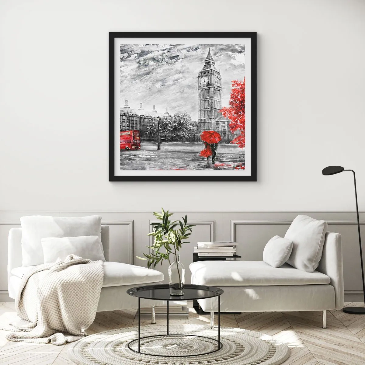 Poster în ramă neagră - O zi excitantă - 30x30 cm