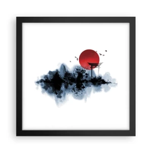 Poster în ramă neagră - O vedere japoneză - 30x30 cm