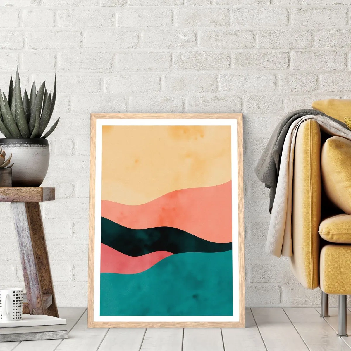 Poster în ramă de stejar deschis - Neconformitate compatibilă - 30x40 cm